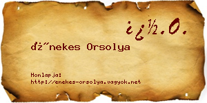 Énekes Orsolya névjegykártya